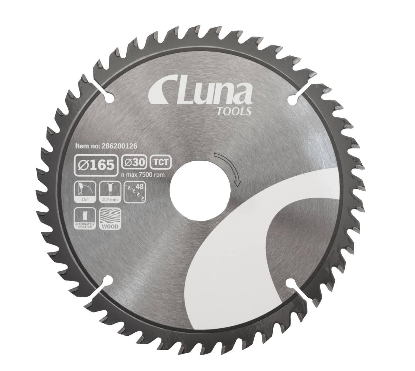 Luna Standard cirkelsågklinga 165 mm med 48 hårdmetalltänder