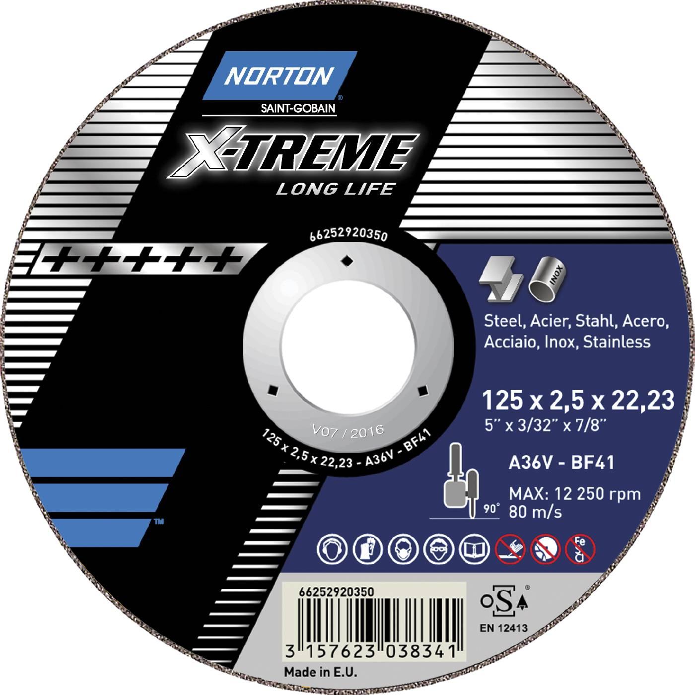 Norton X-treme Long Life kapskiva 125 mm för stål och rostfritt