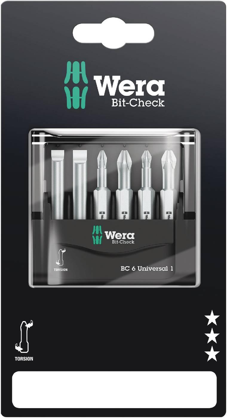 Wera Bit-Check 6 Universal med sex bits i plasthållare