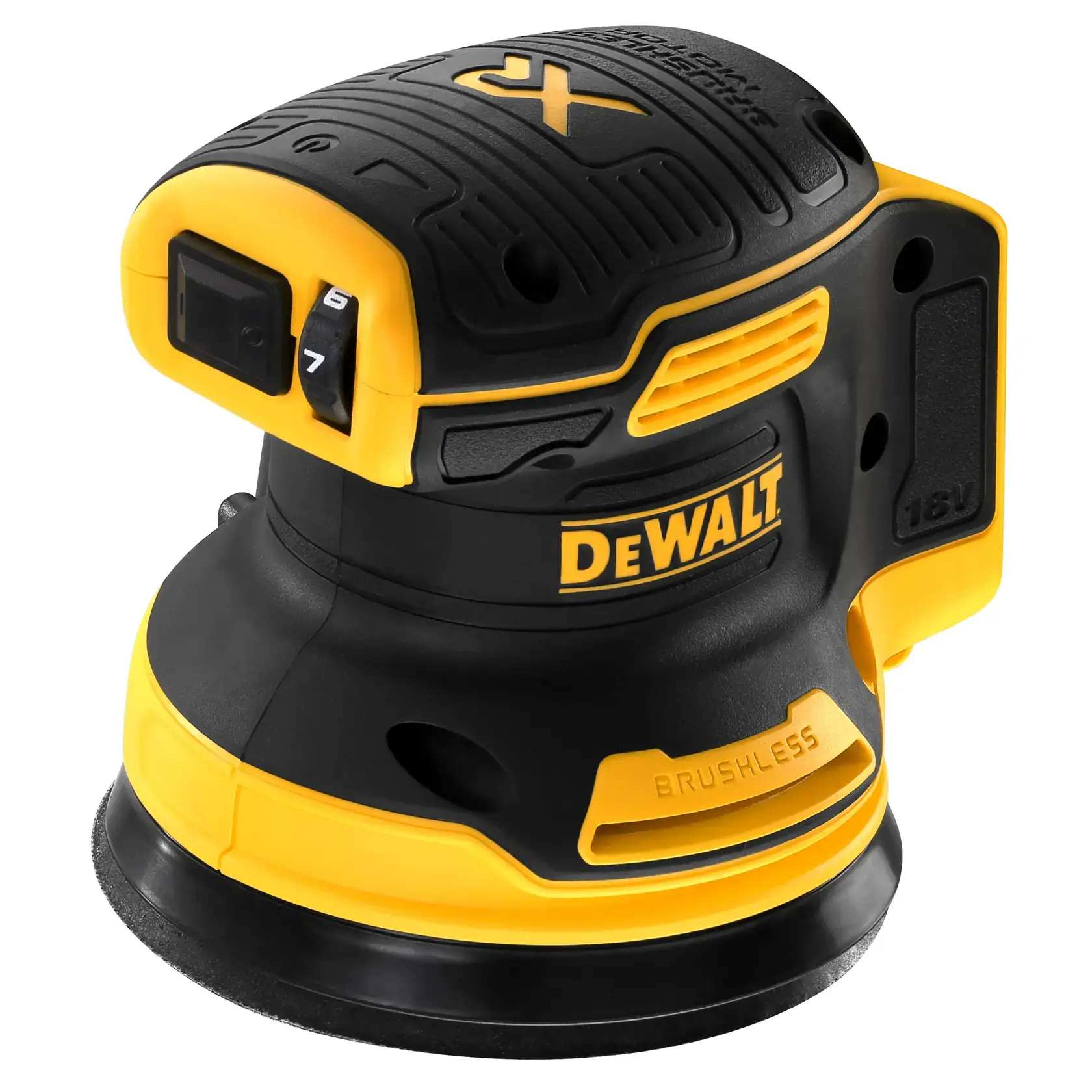 DeWalt DCW210N sladdlös excenterslip 18V XR med 125 mm kardborreplatta