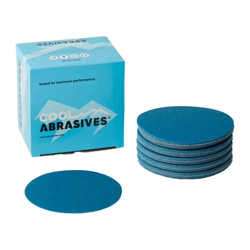 Ø125 mm Sliprondeller utan hål 50 st. Cool Blue Korn P2000