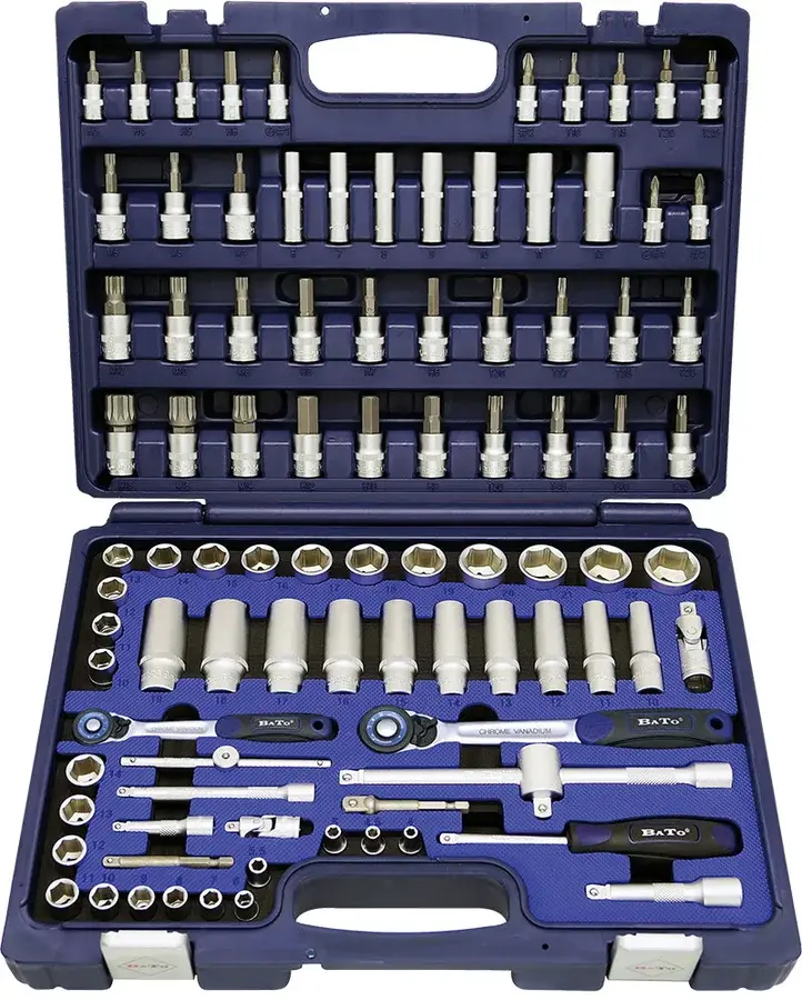 BATO Verktygssats 1/4" - 3/8" hylsnyckelsats kombi 92 delar
