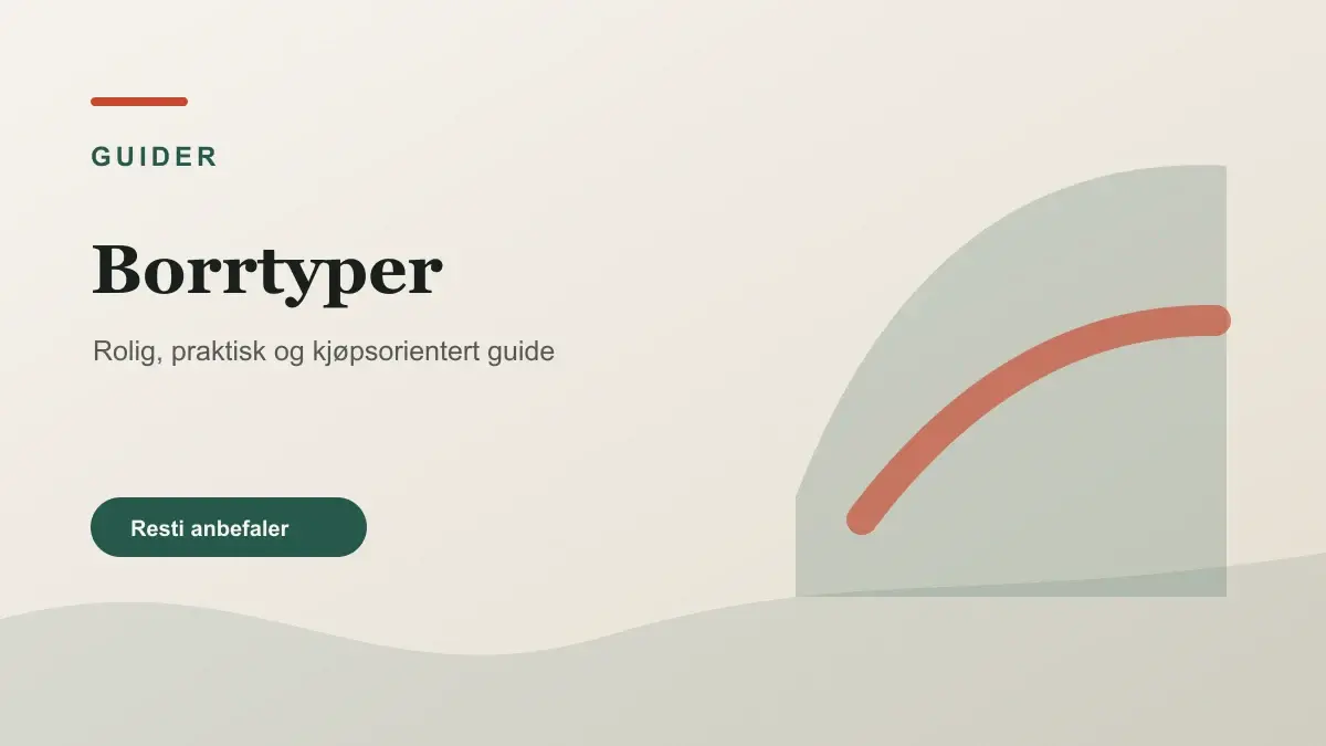 Borrtyper illustrert som guider hos Verktygsvalet
