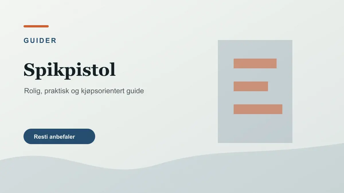 Spikpistol illustrert som guider hos Verktygsvalet